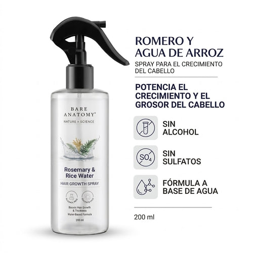 Spray capilar de romero y agua de arroz — 200 ml